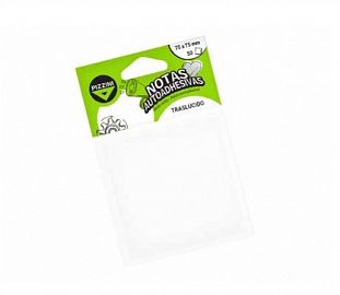 NOTAS ADHESIVAS PIZZINI TRANSPARENTE 75X75MM 50H BLANCO