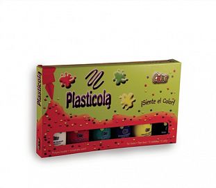 ADHESIVO COLOR PLASTICOLA 40G SURTIDO CJ X6