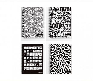 CUADERNO C/ESPIRAL TRIUNFANTE MONOCROMO T/D A4 80H RAYADO