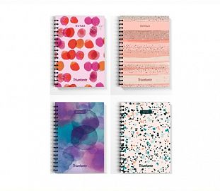 CUADERNO C/ESPIRAL TRIUNFANTE PATTERNS T/D A4 80H RAYADO