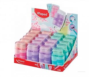 SACAPUNTAS C/GOMA MAPED CONNECT PASTEL DISPLAY X20