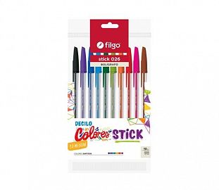BOLIGRAFO FILGO STICK 026 1.0 SURTIDO EST X10