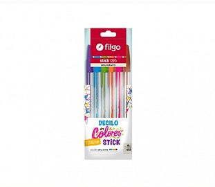 BOLIGRAFO FILGO STICK 026 1.0 SURTIDO EST X6