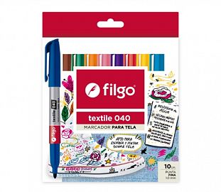 MARCADOR PERMANENTE FILGO 040 P/TELA TEXTILE CJ X10