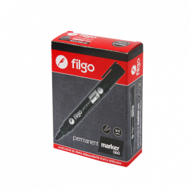 MARCADOR PERMANENTE FILGO 060 PB NEGRO CJ X12