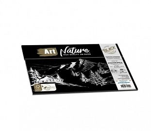 BLOCK PEGADO PLANTEC ART NATURE 25X35 200G CARTULINA NEGRA 20H