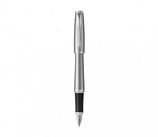 PLUMA PARKER URBAN ACERO TINTA AZUL PUNTA MEDIANA