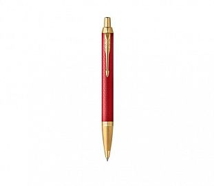 BOLIGRAFO PARKER IM ROJO TERMINACION DORADA TINTA AZUL