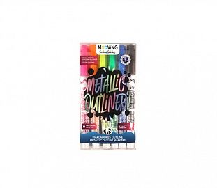 MARCADOR COLORING OUTLINER METALICO X 6
