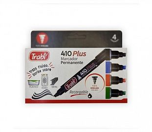 MARCADOR PERMANENTE TRABI 410 CLASICOS EST X4