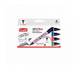 MARCADOR PERMANENTE TRABI 411 CLASICOS EST X4