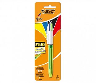BOLIGRAFO BIC 4 COLORES 1.0 FLUO BL X1