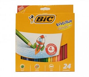 LAPIZ DE COLOR BIC EVOLUTION 4MM CJ X24