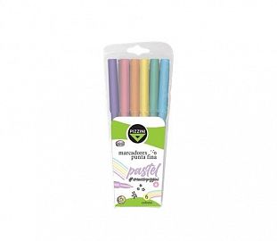 MARCADOR ESCOLAR PIZZINI PASTEL EST X6