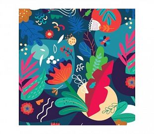 PAPEL DE REGALO MURESCO PAQ X20 FLORES COLORIDAS AZUL