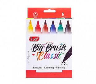 MARCADOR PUNTA PINCEL TRABI BIG BRUSH CLASSIC SURTIDO EST X6
