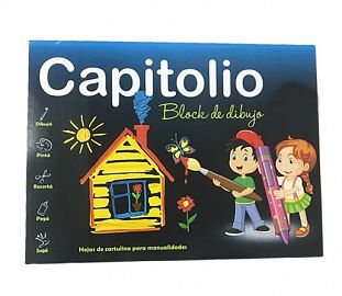 BLOCK DE DIBUJO HUSARES CAPITOLIO N°5 NEGRO 20H