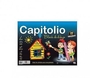BLOCK DE DIBUJO HUSARES CAPITOLIO N°5 NEGRO 20H