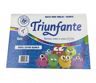 BLOCK DE DIBUJO TRIUNFANTE N°6 BLANCO 20H