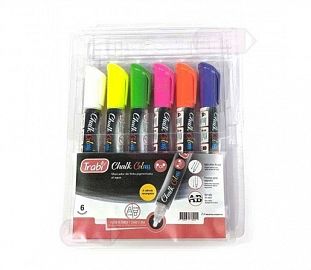 MARCADOR A VALVULA TRABI CHALK POP 4-6MM EST X6
