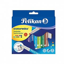 MARCADOR PELIKAN COLORELLA TEXTIL EST X12