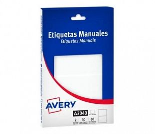 ETIQUETA AUTOADHESIVA AVERY 3040 X30H 75 X 103