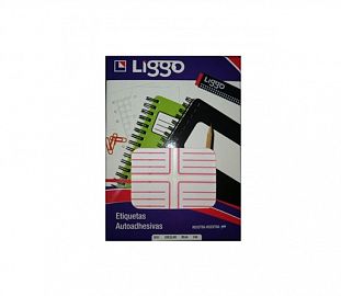 ETIQUETA ESCOLAR P/CUADERNO LIGGO ROJO 30H