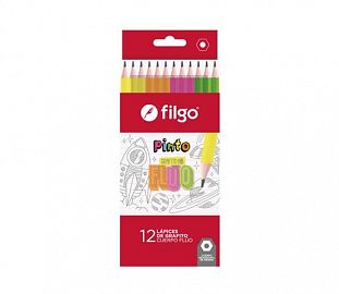 LAPIZ DE GRAFITO FILGO PINTO HB CUERPO FLUO CJ X12