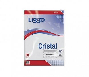 FOLIO LIGGO CRISTAL 40 MICRONES OFICIO X10