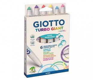 MARCADOR GIOTTO TURBO GIANT PASTEL CJ X6