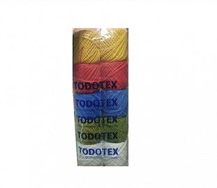HILO ALGODON TODOTEX N°3 33G 5 COLORES SURTIDOS BOLSA X10