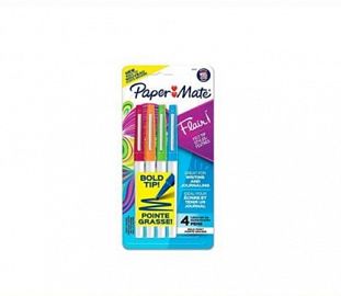 BOLIGRAFO PAPERMATE KILOMETRICO INKJOY 100 RT BL X8
