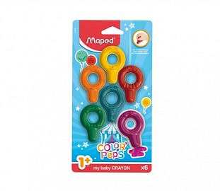 CRAYON DE CERA MAPED COLOR PEPS BABY BL X6
