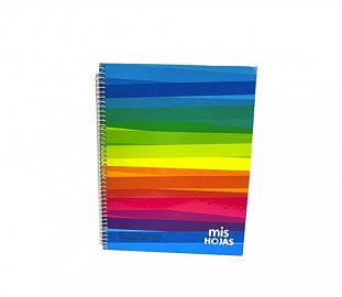 CUADERNO C/ESPIRAL MIS HOJAS T/D 21X27 100H RAYADO