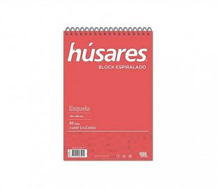 BLOCK C/ESPIRAL HUSARES ESQUELA 80H LISO