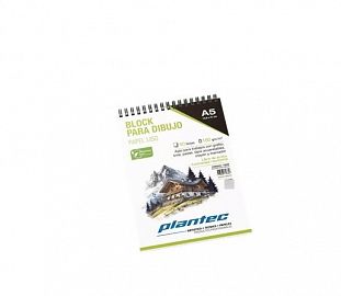 BLOCK DE DIBUJO C/ESPIRAL SUPERIOR PLANTEC A5 180G 40H