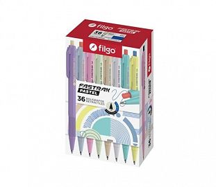 BOLIGRAFO FILGO FASTRACK CUERPO PASTEL RETRACTIL 1.0 CJ X36