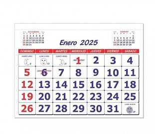 ALMANAQUE ABROCHADO G.SORIANI MENSUAL 2025 N°10 31X22