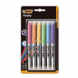 MARCADOR PERMANENTE BIC PASTEL BL X6