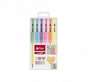 BOLIGRAFO ROLLER FILGO GEL POP 0.8 PASTEL EST X6