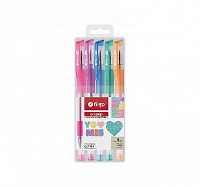 BOLIGRAFO ROLLER FILGO GEL POP 1.0 GLITTER EST X5