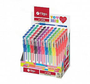 BOLIGRAFO ROLLER FILGO GEL POP CLASICO + FLUO DISPLAY X60