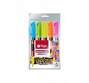 MARCADOR PERMANENTE FILGO 040 FLUO EST X5