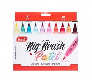MARCADOR PUNTA PINCEL TRABI BIG BRUSH PASTEL SURTIDO EST X10
