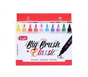 MARCADOR PUNTA PINCEL TRABI BIG BRUSH CLASSIC SURTIDO EST X10