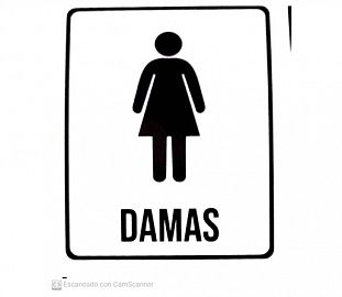 CARTEL ALTO IMPACTO 12X15 SILUETA DE DAMA