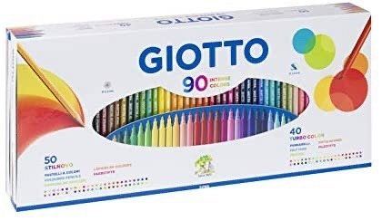 SET GIOTTO CJ X90 (50 LAPIZ DE COLOR STILNOVO + 40 MARCADOR TURBO COLOR)