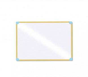 PIZARRA BLANCA LIGGO 80X60 MARCO COLOR PASTEL AMARILLO