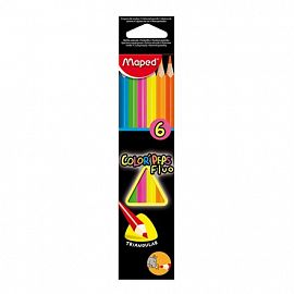 LAPIZ DE COLOR MAPED COLOR PEPS FLUO CJ X6