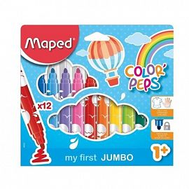 MARCADOR MAPED COLOR PEPS MY FIRST JUMBO CJ X12
